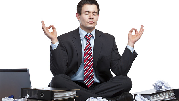 Meditating Businessman