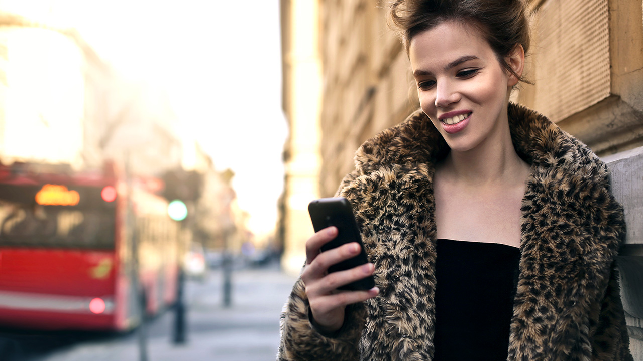 Girl with a smartphone