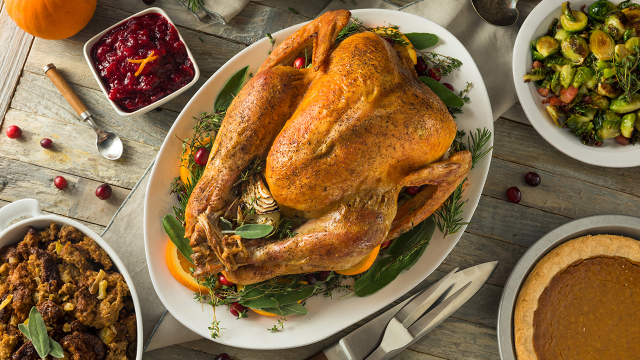 Homemade Thanksgiving Turkey with Delicious Sides